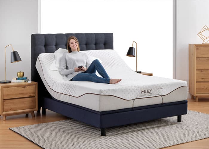 Mlily Adjustable Massage Bed, Electric Adjustable Bed Base King