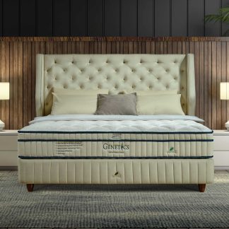 Bed with a Genetics Natural Latex Mattress